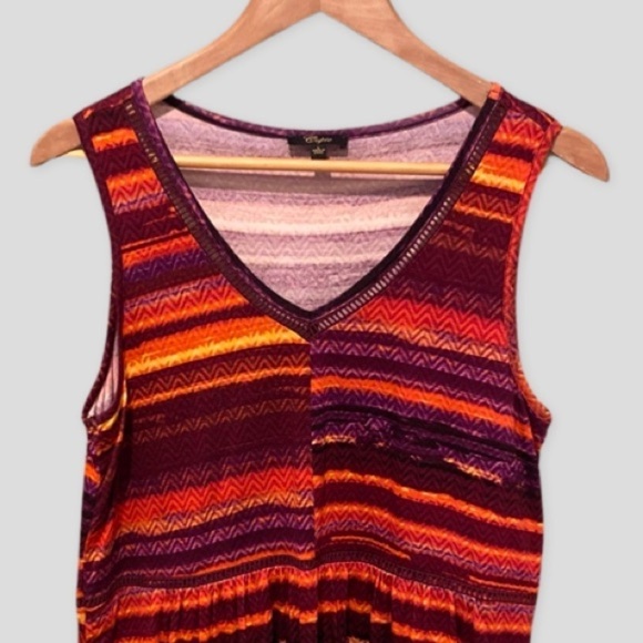 Cupio V-Neck High Low Peplum Tank Top Size L - Picture 3 of 6